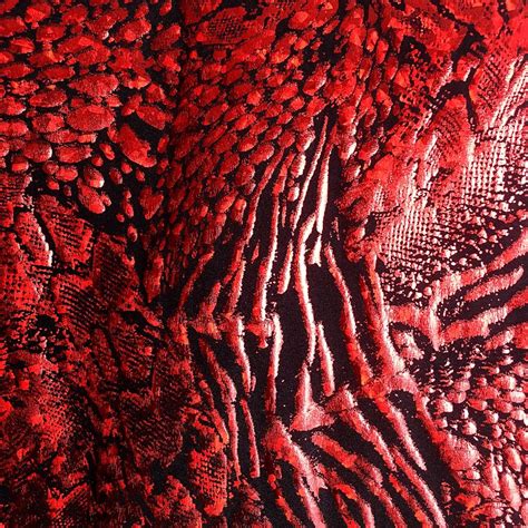 animal print metallic foil fabric black and red us|Metallic .